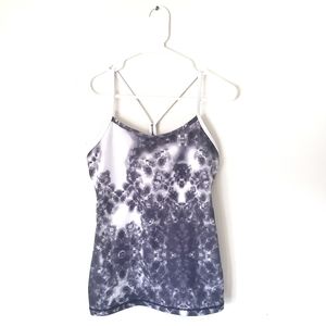 Lululemon Power Y White & Black Racerback Tank Top